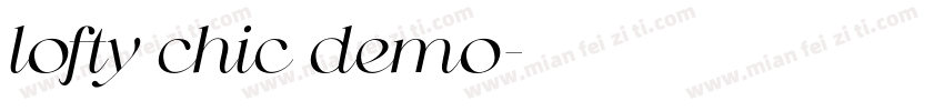 lofty chic demo字体转换